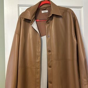 Like New Aritzia Vegan Leather Overshirt